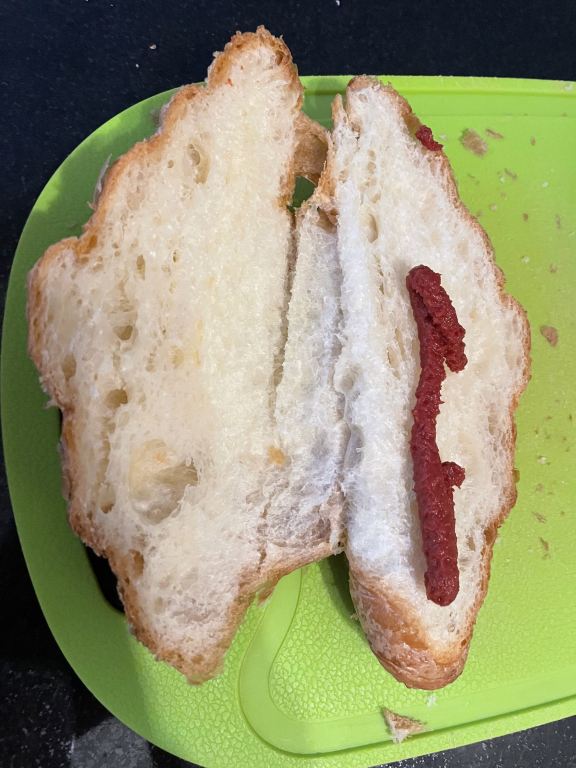 Sliced croissant